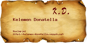 Kelemen Donatella névjegykártya