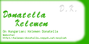 donatella kelemen business card